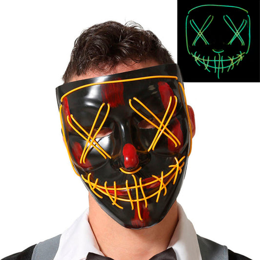 Halloween Kaukė su LED Šviesa - Šviečianti Siaubo Kaukė