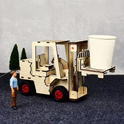 Medinis Mechaninis Konstruktorius | DIY Krautuvas su Nuotoliniu Valdymu - STEM Žaislas