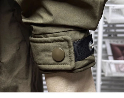 Vyriška Striukė su Gobtuvu - Korėjietiško Stiliaus Vidutinio Ilgio Pavasario Rudens