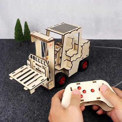 Medinis Mechaninis Konstruktorius | DIY Krautuvas su Nuotoliniu Valdymu - STEM Žaislas