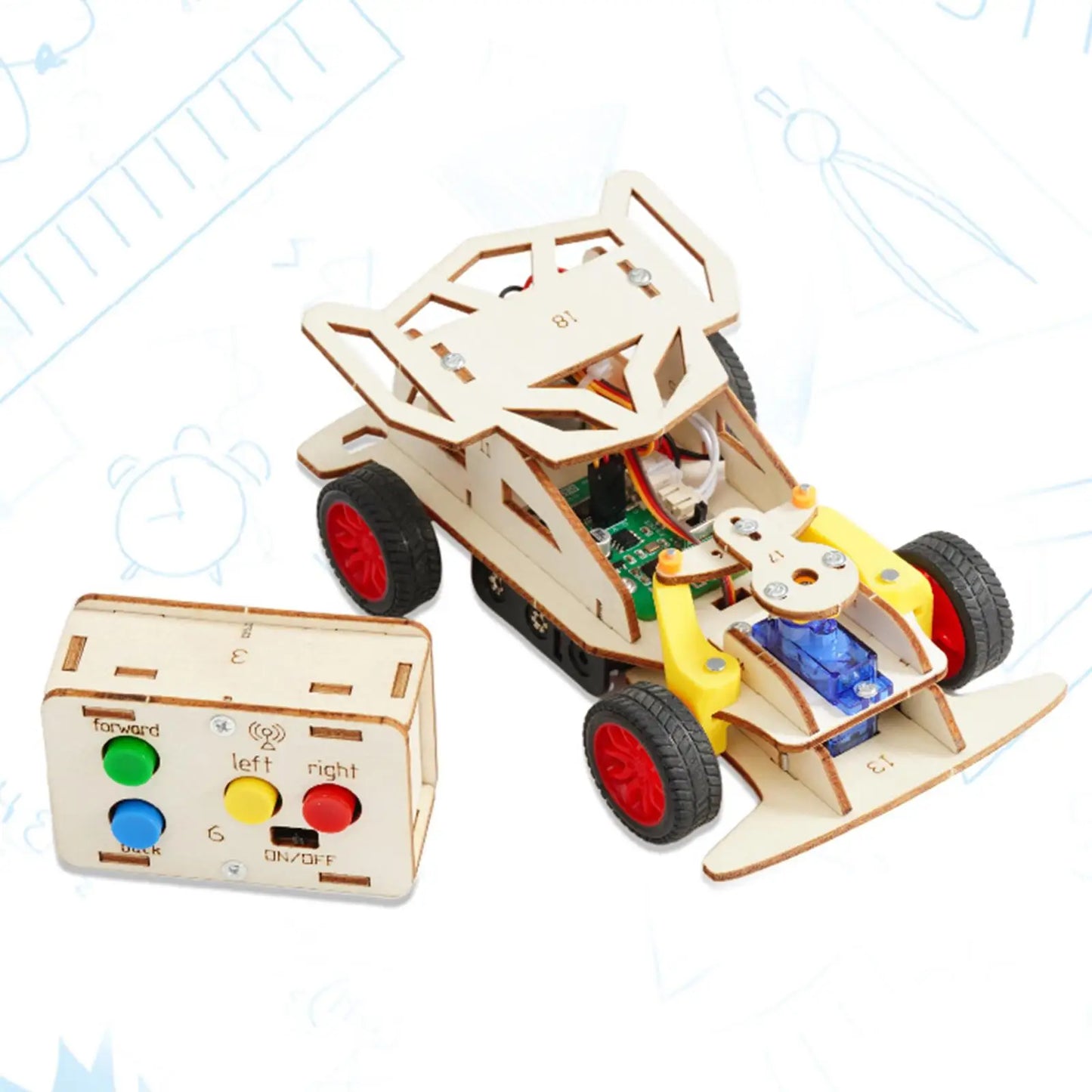 Medinis Mechaninis Konstruktorius | DIY Krautuvas su Nuotoliniu Valdymu - STEM Žaislas