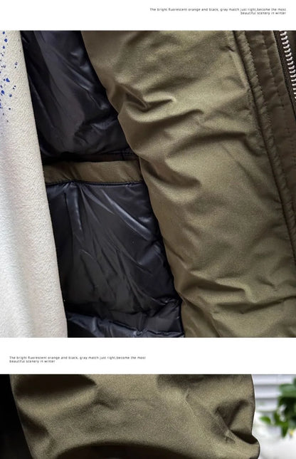 Vyriška Striukė su Gobtuvu - Korėjietiško Stiliaus Vidutinio Ilgio Pavasario Rudens