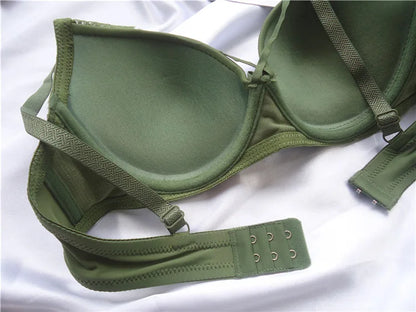 Moterų Seksualus Nėrinių Liemenėlė - Push-Up Bralette Kvėpuojantis Komplektas