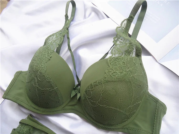 Moterų Seksualus Nėrinių Liemenėlė - Push-Up Bralette Kvėpuojantis Komplektas