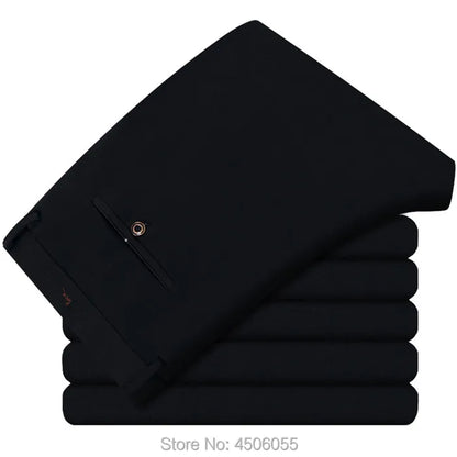 Vyriškos Verslo Kelnės - Elastinės Tiesios Biuro Kelnės