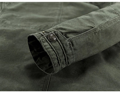 Vyriška Pavasarinė-Rudeninė Striukė su Daugybe Kišenių