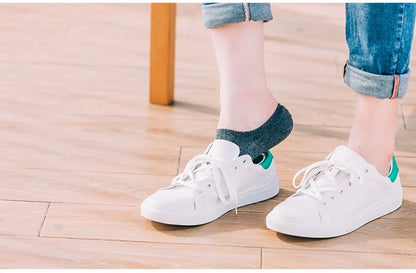 Vyriškos Kojinės 5 Poros - Trumpos Nematomas Anti-Slip - Medvilnė Sport