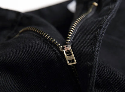 Vyriški Balti Skinny Džinsai - Slim Fit Biker Džinsai Motociklininkų Stiliaus