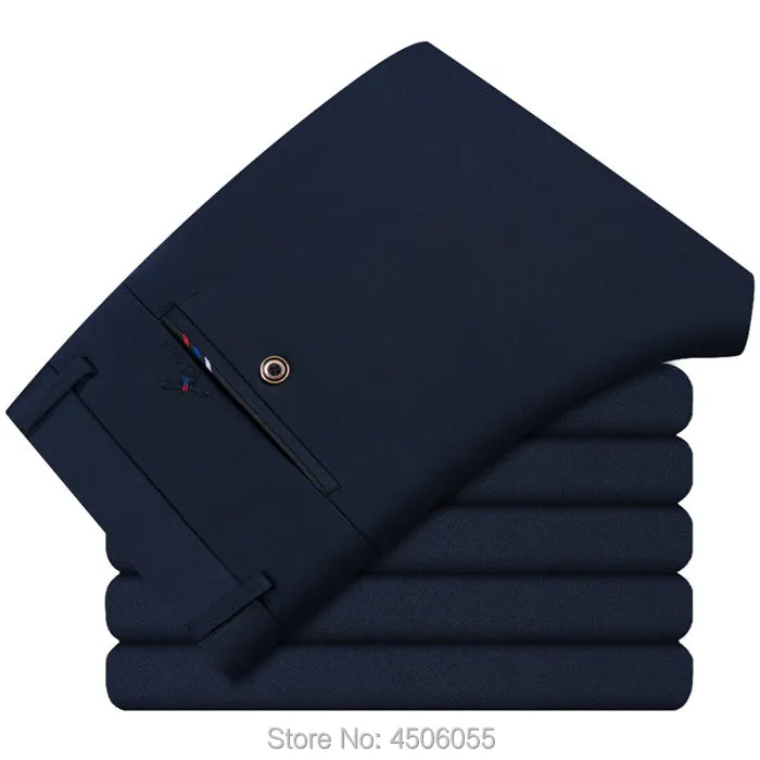 Vyriškos Verslo Kelnės - Elastinės Tiesios Biuro Kelnės