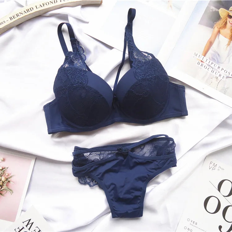 Moterų Seksualus Nėrinių Liemenėlė - Push-Up Bralette Kvėpuojantis Komplektas