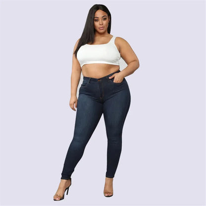 Moteriški Džinsai XL-5XL - Aukštu Liemeniu Skinny Stretch