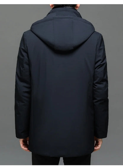 Vyriška Ilga Žieminė Parka Striukė - su Kailiuku ir Gobtuvu