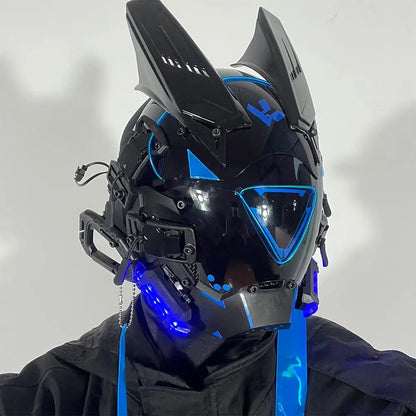 JAUPTO Punk Kaukė Cosplay Vyrams Moterims - LED Trikampio Šviesos Kaukė Helovino Vakarėlio Muzikos Festivalio Aksesuarai