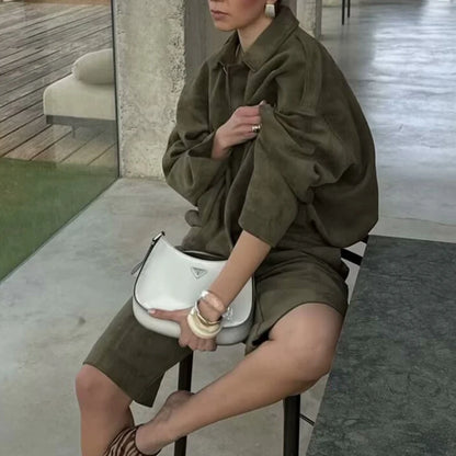 Moteriškas Paltas - Stilingas Rudens Žiemos Švarkas Moterims Laisvo Kirpimo