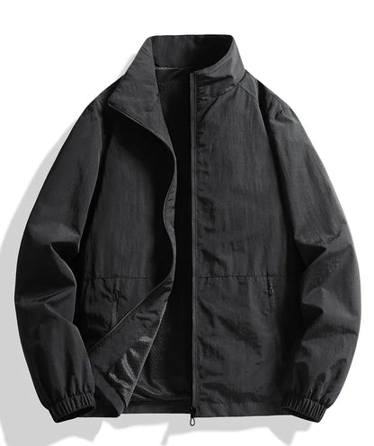 Vyriška Pavasario-Rudens Striukė Didelių Dydžių - Kasdienė Lengva Striukė su Stačia Apykakle