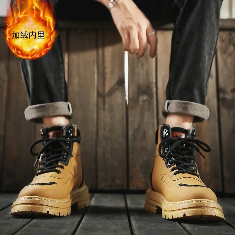 Žieminiai Batai Vyrams - Šilti Pliušiniai - Vandeniui Atsparūs -