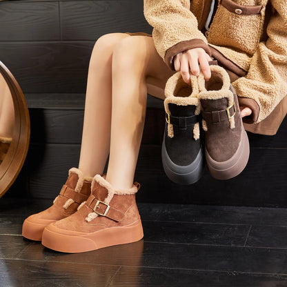 Žieminiai Sniego Batai Moterims  - Natūrali Oda - Šilti su Flisinė Pamušalu