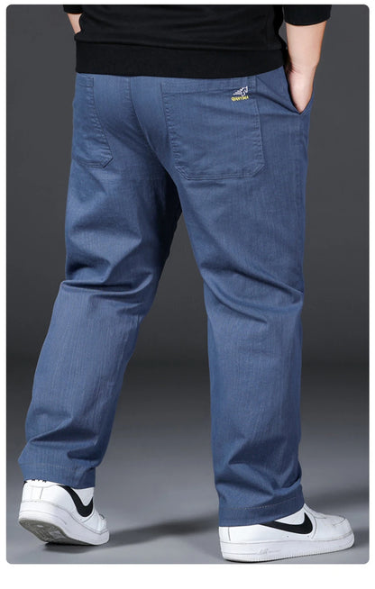 Vyriškos Kelnės - Elastinga Juosmena - Pilkos Juodos