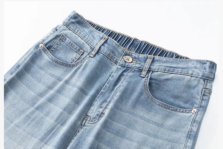 Vyriški Baggy Džinsai - Madingi Laisvo Kirpimo Denim Kelnės Gatvės Stiliui Korėjietiška Mada