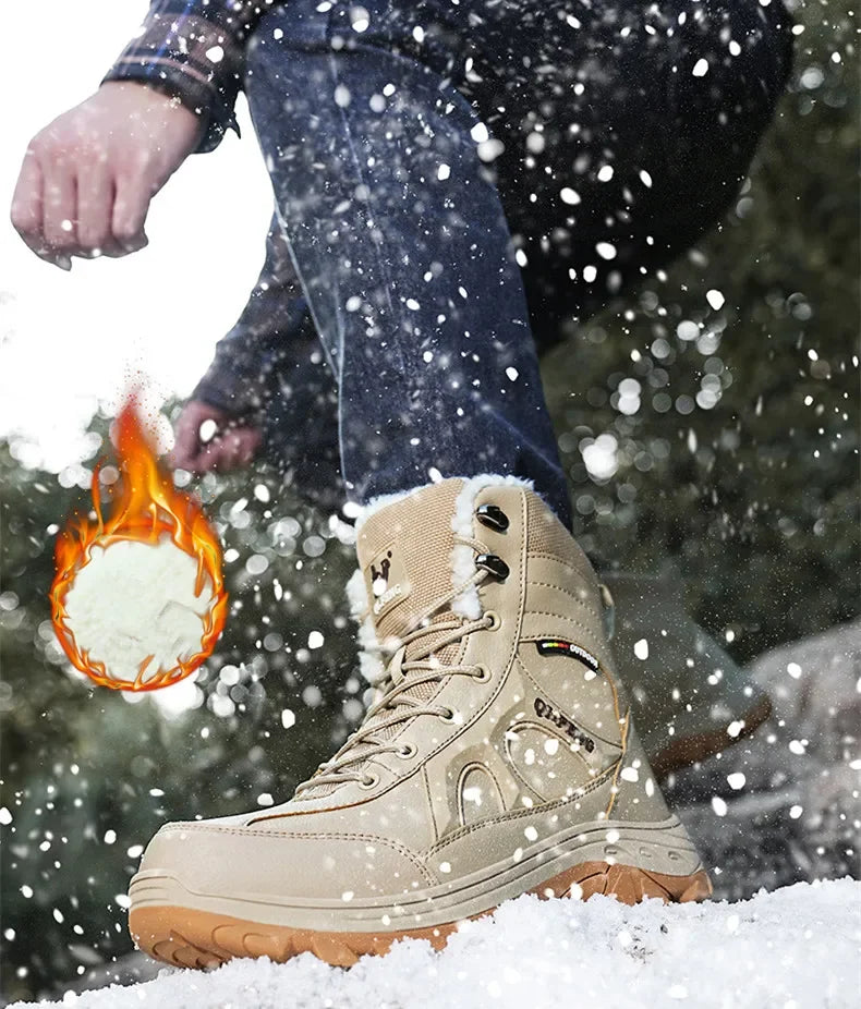 Žieminiai Batai Vyrams - Šilti Pliušiniai - Vandeniui Atsparūs - Žygių Batai