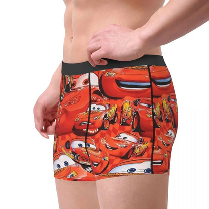 Vyriškos Boxer Briefs - Lightning McQueen Cars Galaxy Linksmi Dizainai
