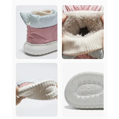 Moteriški Žieminiai Batai - Šilti Sniego Batai su Pūkiniu Pamušalu