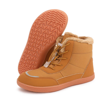 Žieminiai Barefoot Batai Moterims - Šilti Sniego Batai su Pliušu - Vandeniui Atsparūs