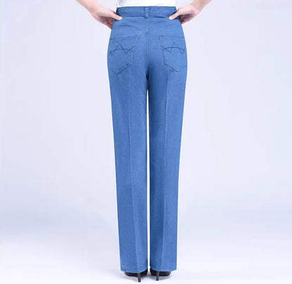 Moteriški  Tiesūs Džinsai - Aukštu Liemeniu Mom Jeans Vintage Stilius