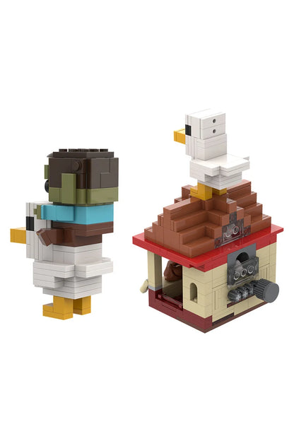 MOC Minecraft Vištos Jojikas - Interaktyvus Žaidimas - Lavos Višta Konstruktorius