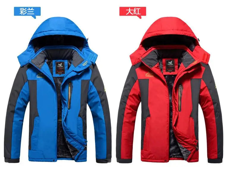 Vyriška Žieminė Striukė Lauko Veikloms - Vandeniui Atspari su Gobtuku