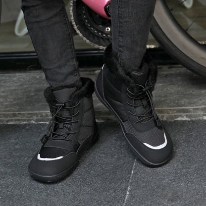 Žieminiai Barefoot Batai Moterims - Šilti Sniego Batai su Pliušu - Vandeniui Atsparūs