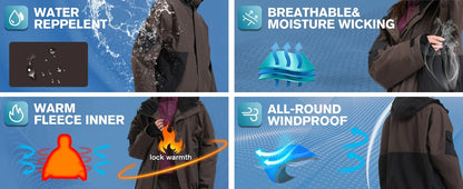 Slidinėjimo Striukė  - Vandeniui Atspari Snowboard Striukė su Gobtuku