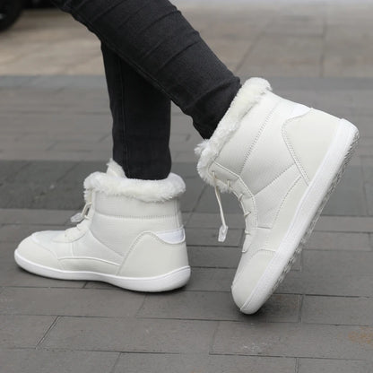 Žieminiai Barefoot Batai Moterims - Šilti Sniego Batai su Pliušu - Vandeniui Atsparūs