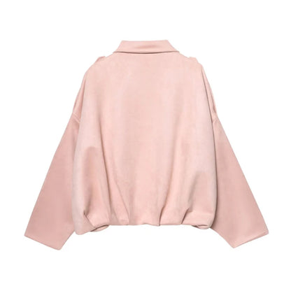 Moteriškas Paltas - Stilingas Rudens Žiemos Švarkas Moterims Laisvo Kirpimo