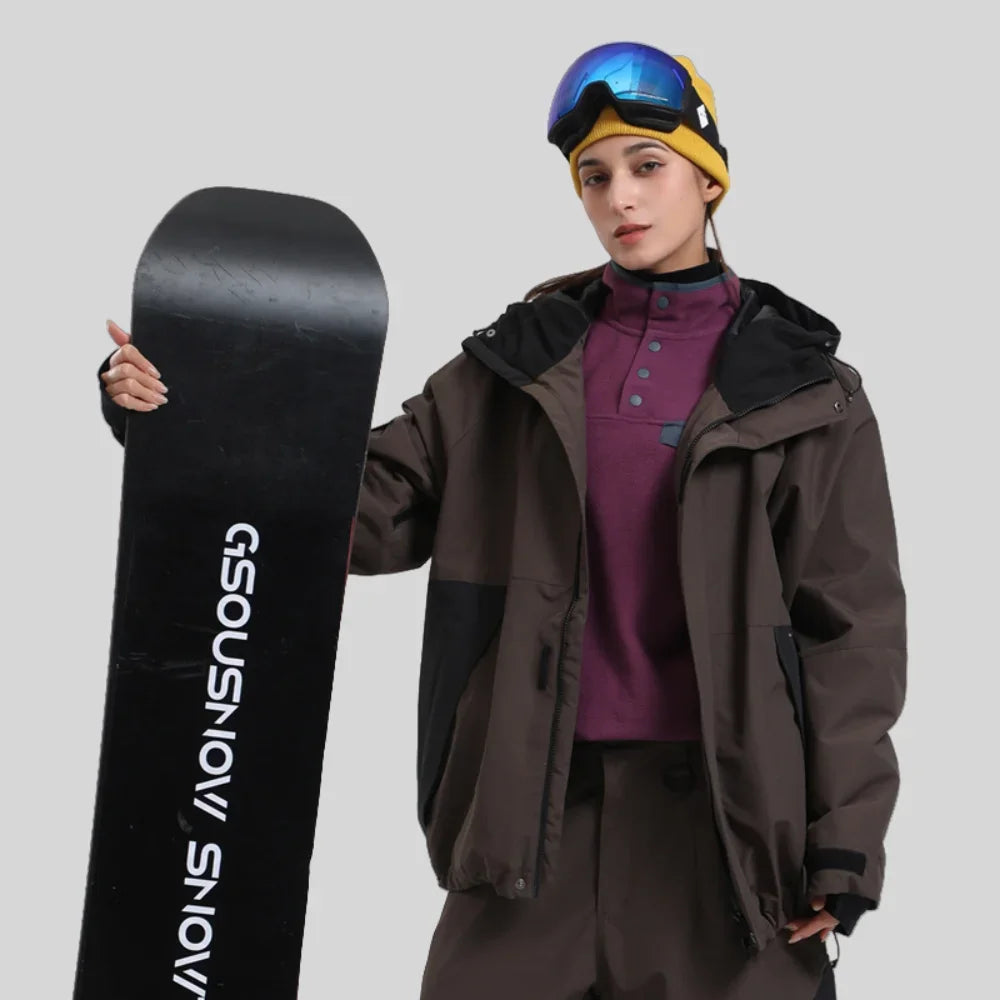 Slidinėjimo Striukė  - Vandeniui Atspari Snowboard Striukė su Gobtuku