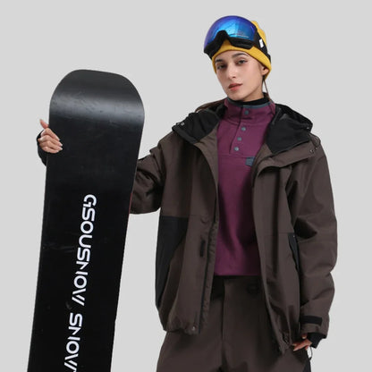 Slidinėjimo Striukė  - Vandeniui Atspari Snowboard Striukė su Gobtuku