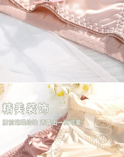 Moteriškos Šilko Kelnaitės - Kvėpuojančios Seksualios Vidutinio Liemens Ice Silk