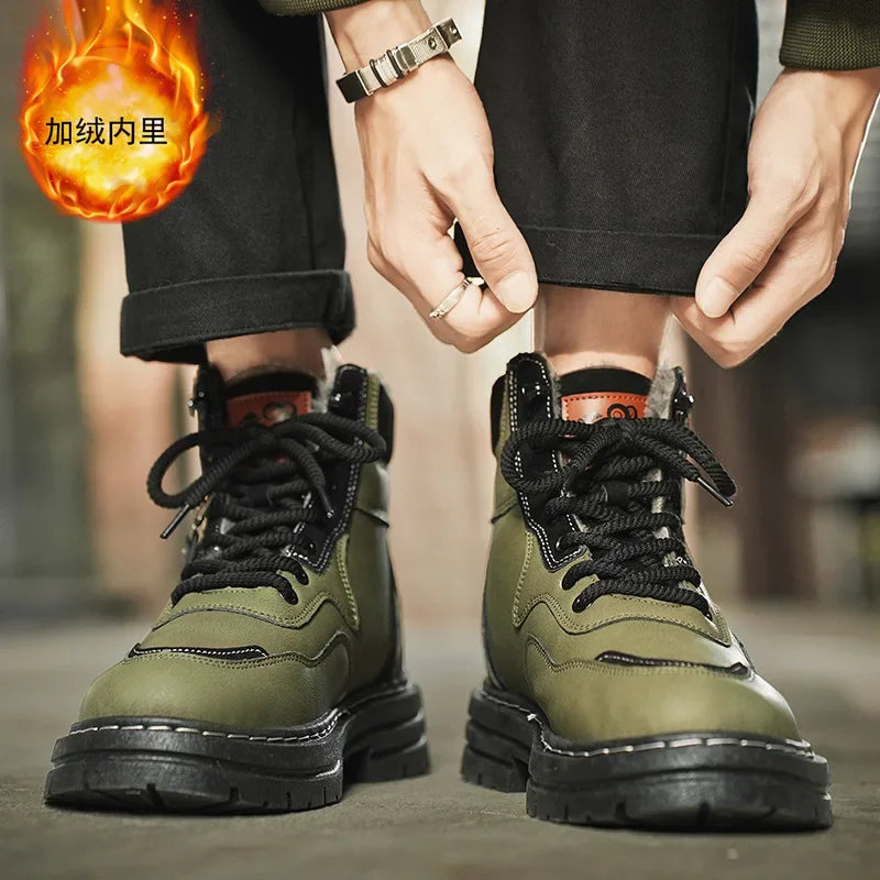 Žieminiai Batai Vyrams - Šilti Pliušiniai - Vandeniui Atsparūs -