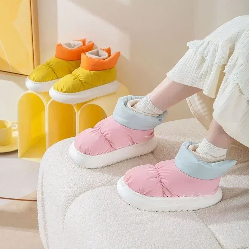 Moteriški Žieminiai Batai - Šilti Sniego Batai su Pūkiniu Pamušalu