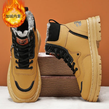 Žieminiai Batai Vyrams - Šilti Pliušiniai - Vandeniui Atsparūs -