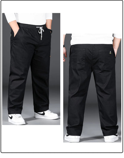 Vyriškos Kelnės - Elastinga Juosmena - Pilkos Juodos