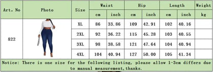 Moteriški Džinsai XL-5XL - Aukštu Liemeniu Skinny Stretch