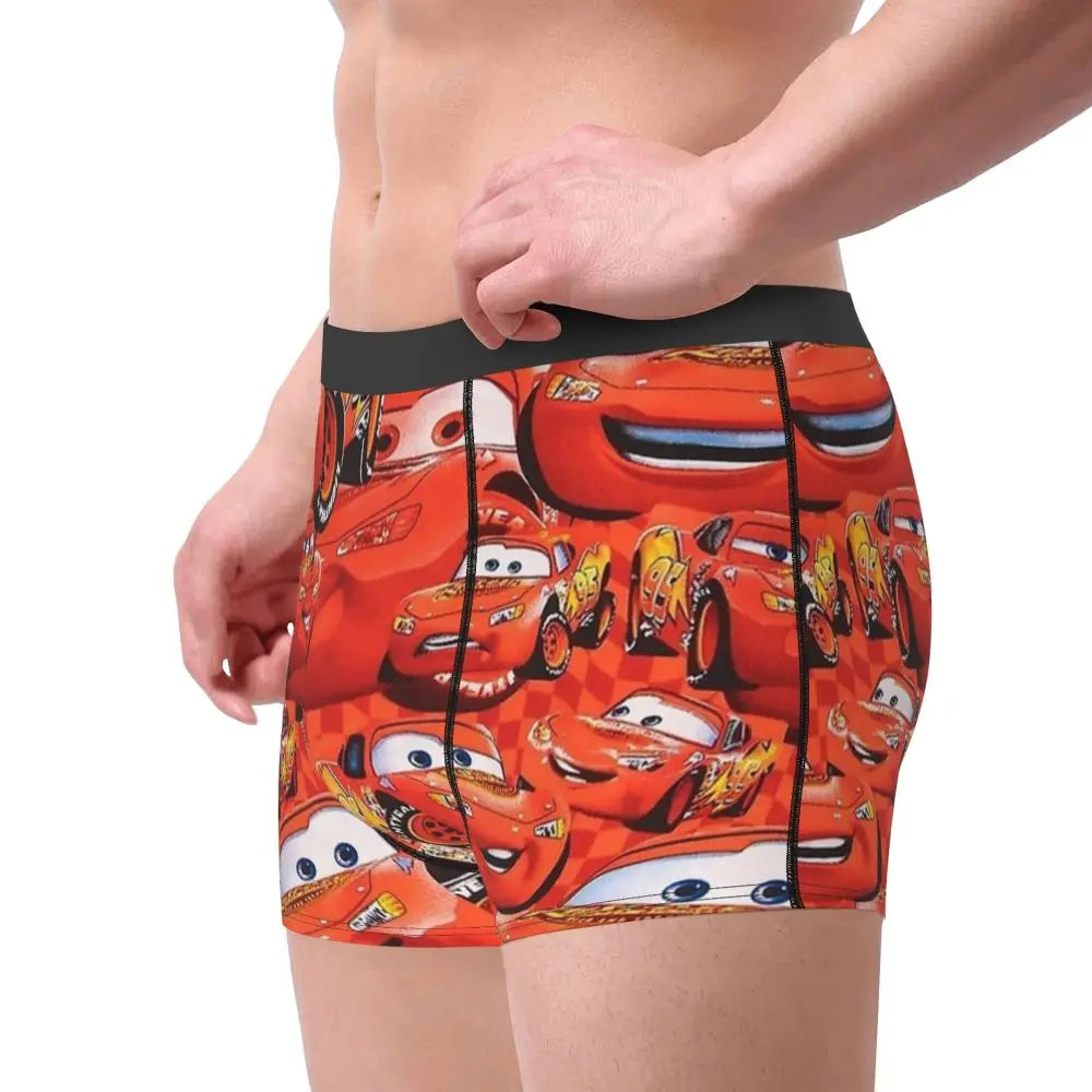 Vyriškos Boxer Briefs - Lightning McQueen Cars Galaxy Linksmi Dizainai