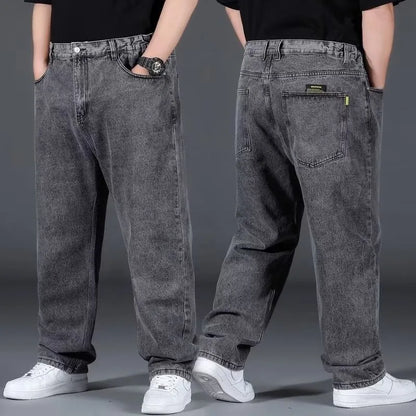 Vyriški Oversize Džinsai - Platūs Baggy Y2K Stiliaus Kelnės su Kišenėmis
