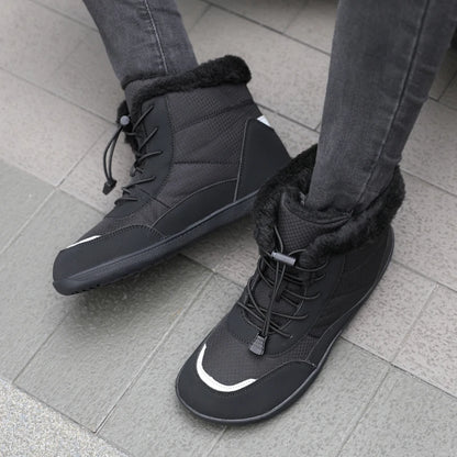 Žieminiai Barefoot Batai Moterims - Šilti Sniego Batai su Pliušu - Vandeniui Atsparūs