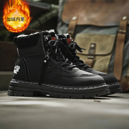 Žieminiai Batai Vyrams - Šilti Pliušiniai - Vandeniui Atsparūs -