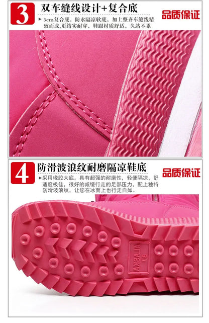 Žieminiai Sniego Batai Moterims - Stora Platforma - Kailiukas - Vandeniui Atsparūs