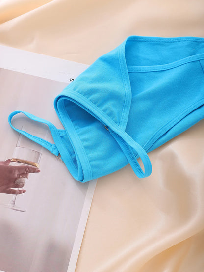Moterų Seksualios Kelnaitės 5 Vnt. - Hipster Bikini su Žiedu ir Raišteliu