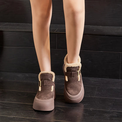 Žieminiai Sniego Batai Moterims  - Natūrali Oda - Šilti su Flisinė Pamušalu