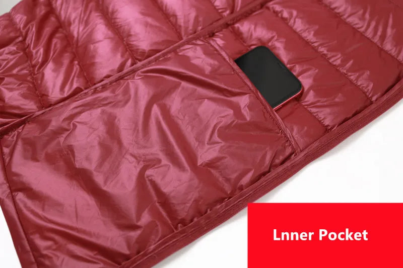 Moterų Pūkinė Liemenė - Ultraplona Lengva Pakuojama Striukė Rudens Žiemai 2024